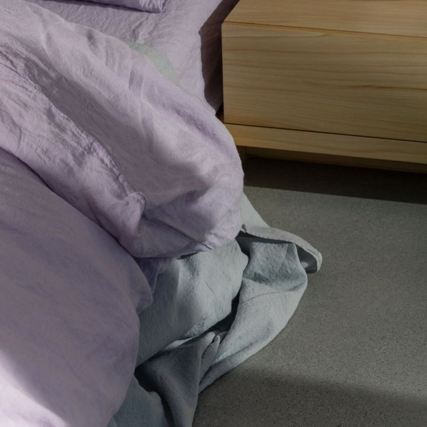 Sömn Luxury Linen Bedding | Flat Sheet Linen Bedding Sömn Home #color_cloud-grey