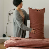 Sömn Luxury Linen Bedding | Pillowcase (single) Linen Bedding Sömn Home Kidney Bean #color_kidney-bean