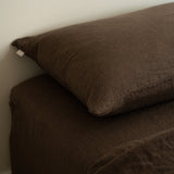 Sömn Luxury Linen Bedding | Pillowcase (single) Linen Bedding Sömn Home Double/Queen Chocolate #color_chocolate