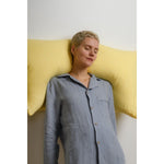 Sömn Premium Linen Long-Sleeve Shirt | Sömn Home #color_lake_blue