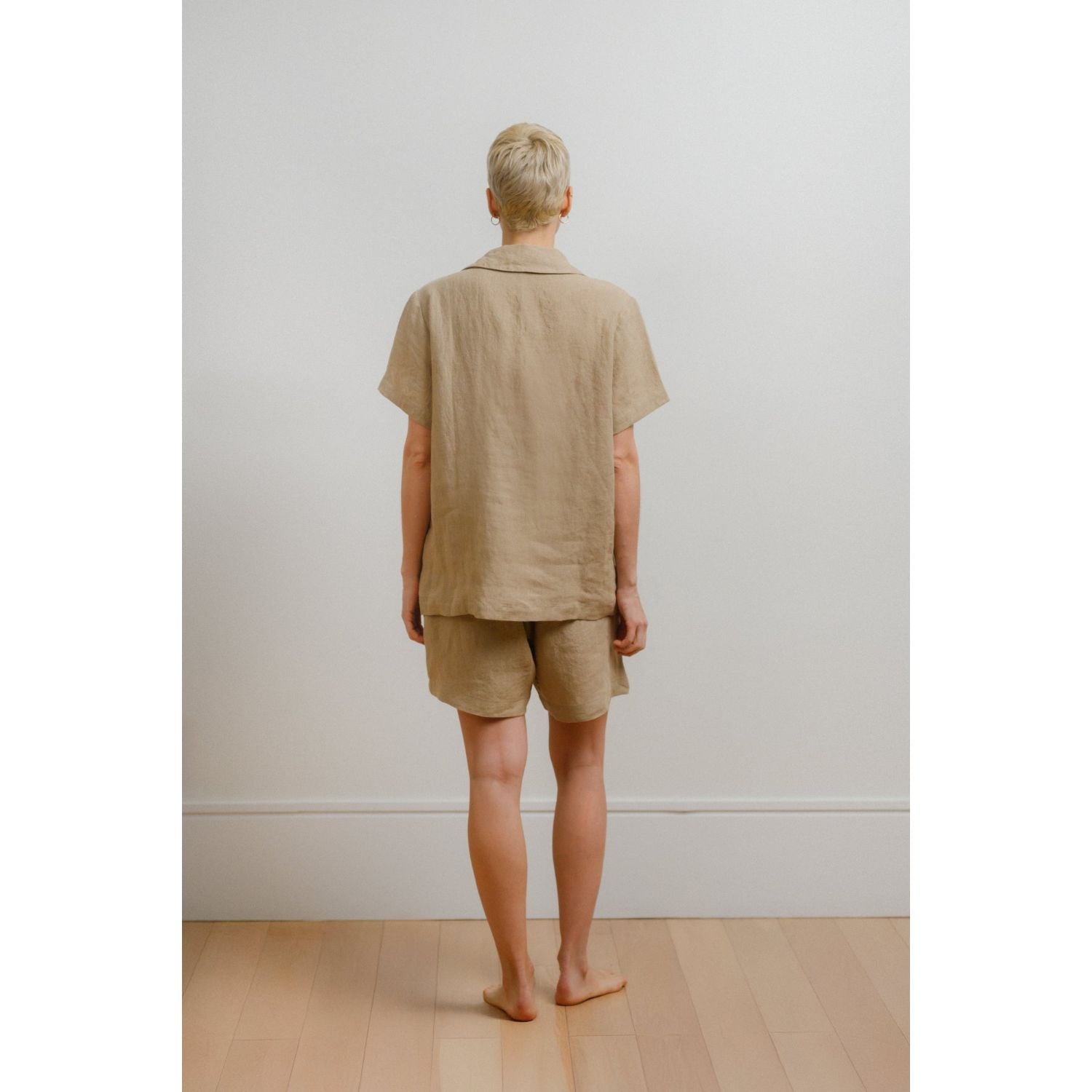 Sömn Premium Linen Sleep & Lounge Shorts | Sömn Home #color_oatmeal