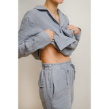 Sömn Premium Linen Sleep & Lounge Pantst | Sömn Home #color_lake_blue