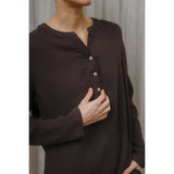 Sömn Premium Organic Gauze Cotton Long Nightshirt | Loungewear Sömn Home #color_prune
