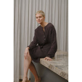 Sömn Premium Organic Gauze Cotton Long Nightshirt | Loungewear Sömn Home #color_prune