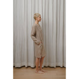 Sömn Premium Organic Gauze Cotton Long Nightshirt | Loungewear Sömn Home #color_chai