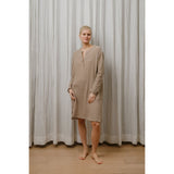 Sömn Premium Organic Gauze Cotton Long Nightshirt | Loungewear Sömn Home #color_chai